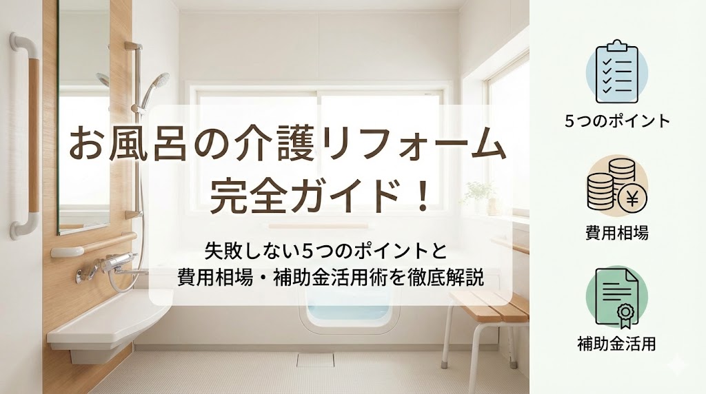 【福岡版】お風呂の介護リフォーム完全ガイド！失敗しない5つのポイントと費用相場・補助金活用術を徹底解説