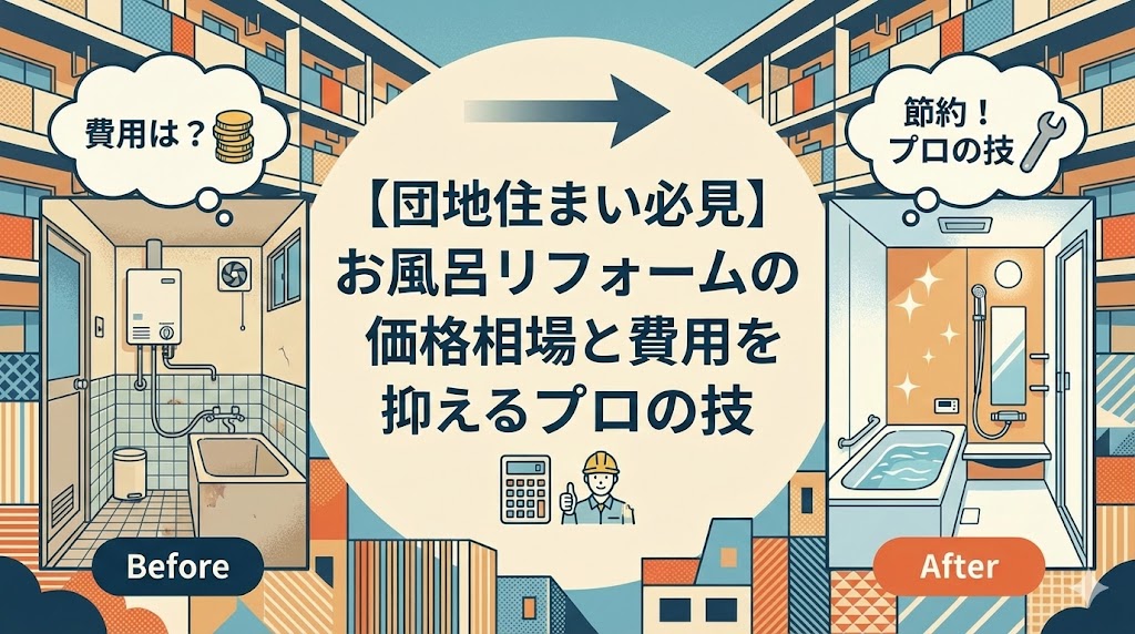 【福岡の団地住まい必見】お風呂リフォームの価格相場と費用を抑えるプロの技