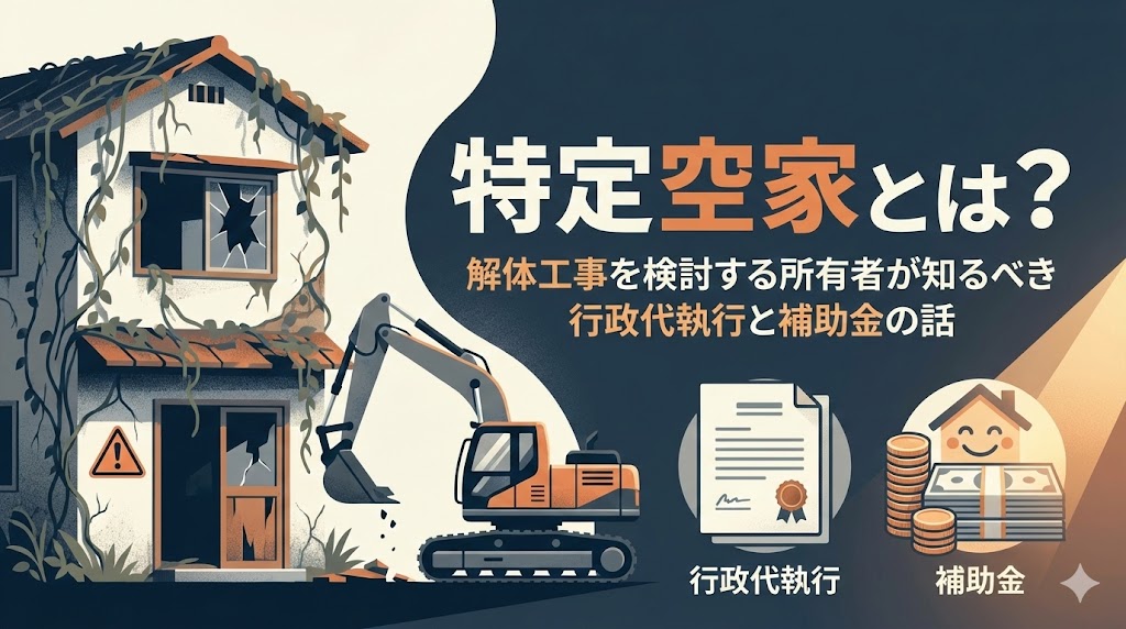 特定空家とは？福岡市で解体工事を検討する所有者が知るべき行政代執行と補助金の話