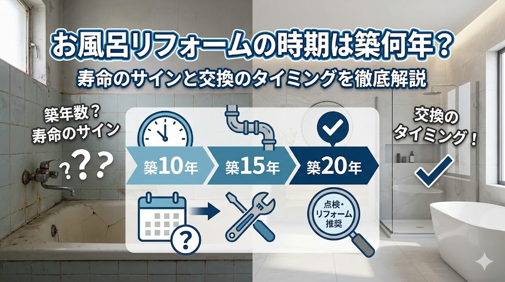 【福岡のマンション版】お風呂リフォームの時期は築何年？寿命のサインと交換のタイミングを徹底解説