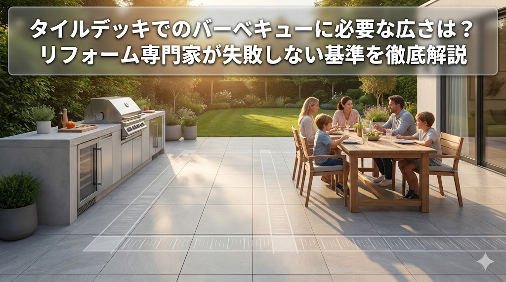 【福岡版】タイルデッキでのバーベキューに必要な広さは？福岡のリフォーム専門家が失敗しない基準を徹底解説
