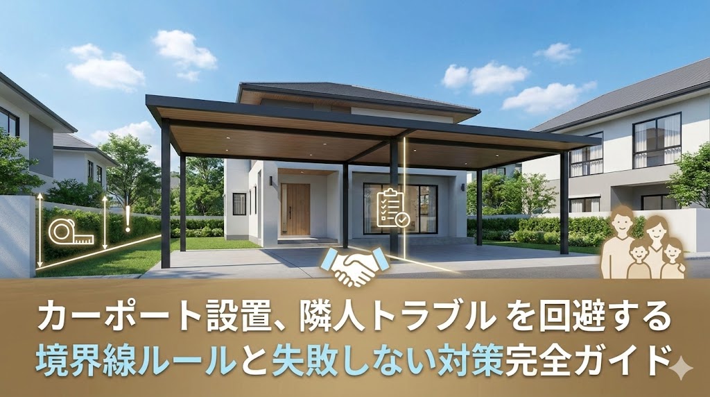 【福岡版】カーポート設置、隣人トラブルを回避する境界線ルールと失敗しない対策完全ガイド