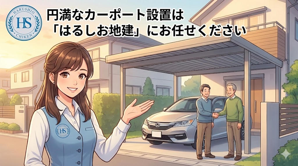 円満なカーポート設置は「はるしお地建」にお任せください