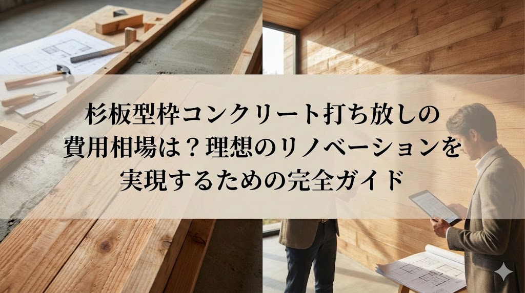 【福岡版】杉板型枠コンクリート打ち放しの費用相場は？理想のリノベーションを実現するための完全ガイド