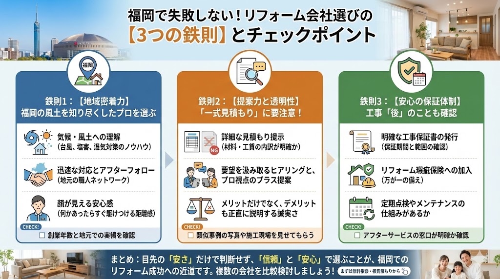 福岡で失敗しないリフォーム会社選びのポイント
