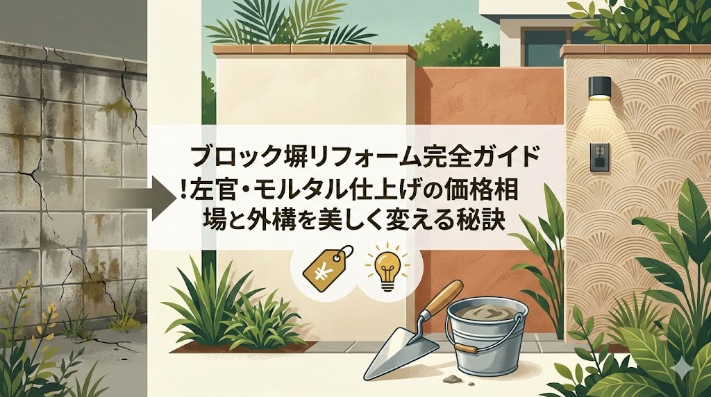【福岡版】ブロック塀リフォーム完全ガイド!左官・モルタル仕上げの価格相場と外構を美しく変える秘訣