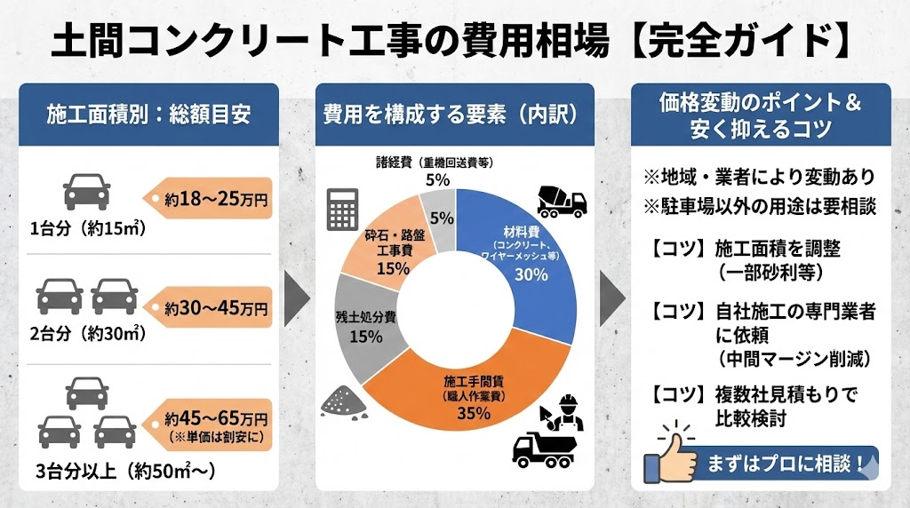 土間コンクリート工事の費用相場【福岡県版】