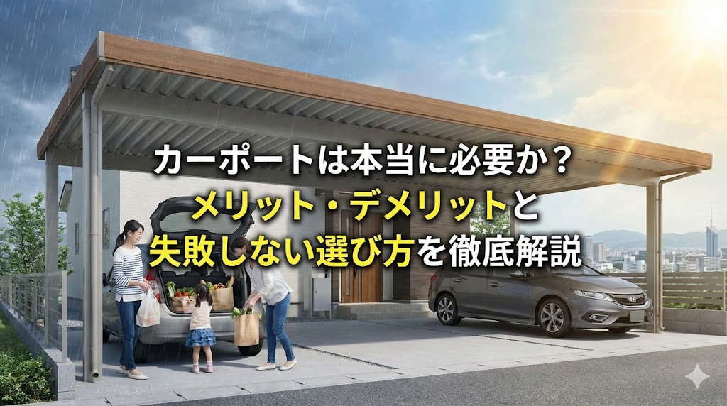 【福岡版】カーポートは本当に必要か？メリット・デメリットと失敗しない選び方を徹底解説