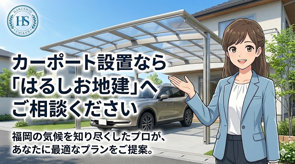 福岡でカーポート設置なら「はるしお地建」へご相談ください