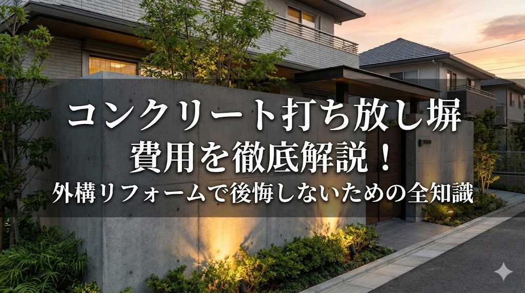 【福岡版】コンクリート打ち放し 塀 費用を徹底解説！外構リフォームで後悔しないための全知識