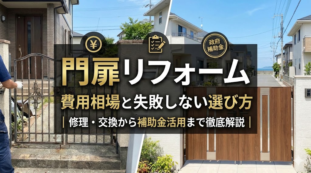 【福岡版】門扉リフォーム費用相場と失敗しない選び方｜修理・交換から補助金活用まで徹底解説
