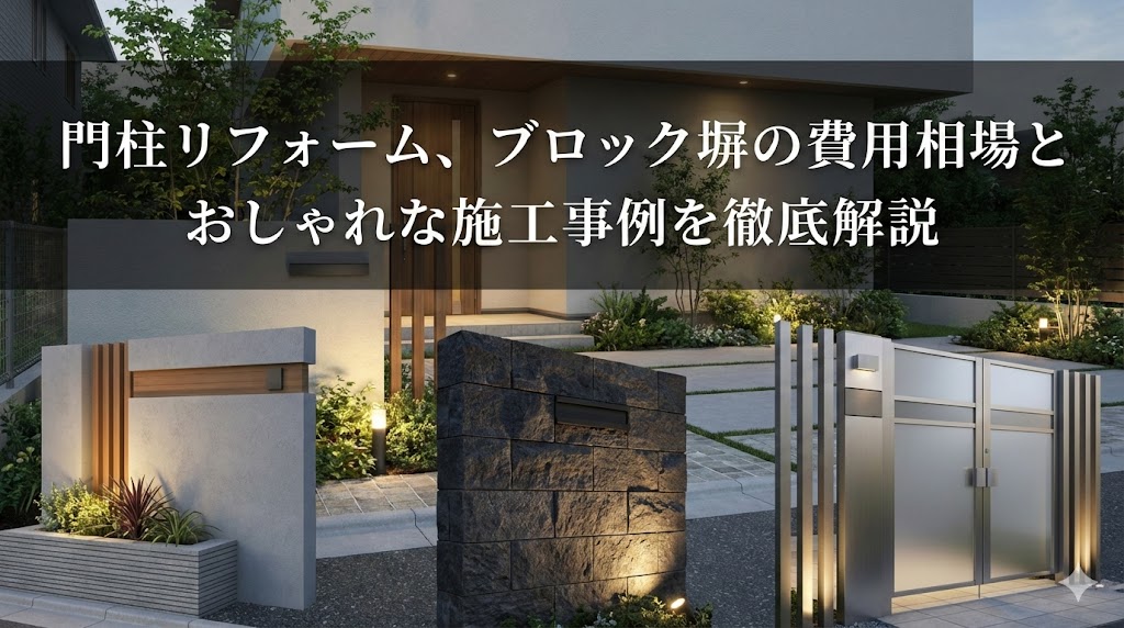【福岡版】門柱リフォーム、ブロック塀の費用相場とおしゃれな施工事例を徹底解説
