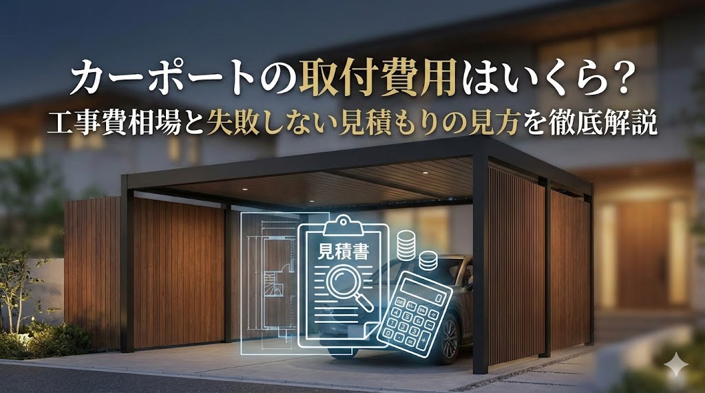 【福岡版】カーポートの取付費用はいくら？工事費相場と失敗しない見積もりの見方を徹底解説