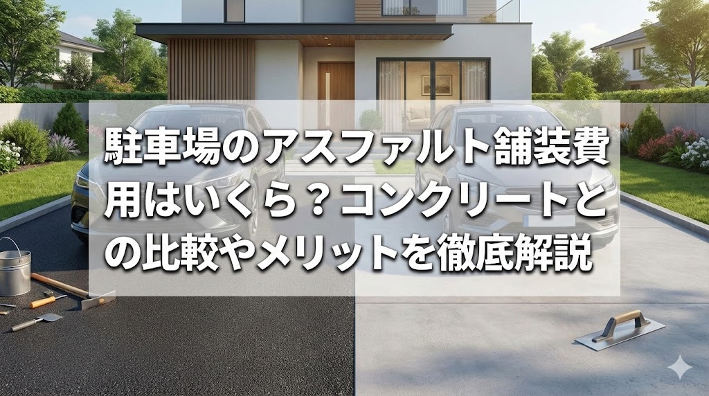 【福岡版】駐車場のアスファルト舗装費用はいくら？コンクリートとの比較やメリットを徹底解説