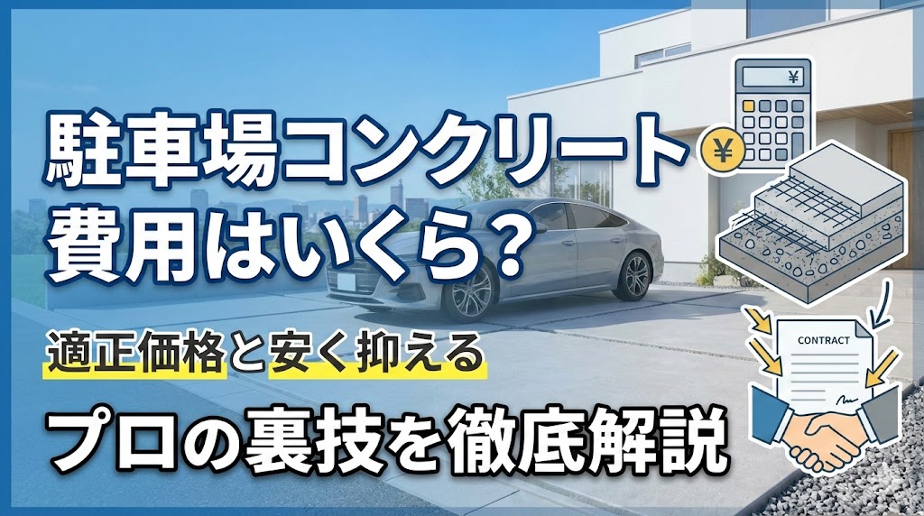 【福岡版】駐車場コンクリート費用はいくら？適正価格と安く抑えるプロの裏技を徹底解説
