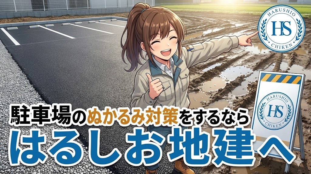 福岡で駐車場のぬかるみ対策をするなら「はるしお地建」へ