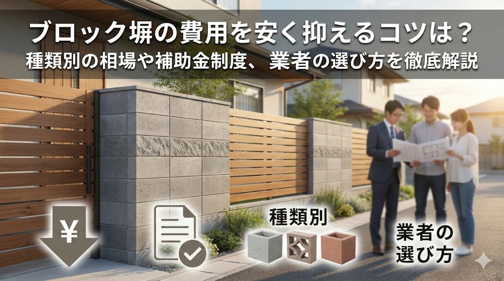 【福岡版】ブロック塀の費用を安く抑えるコツは？種類別の相場や補助金制度、業者の選び方を徹底解説