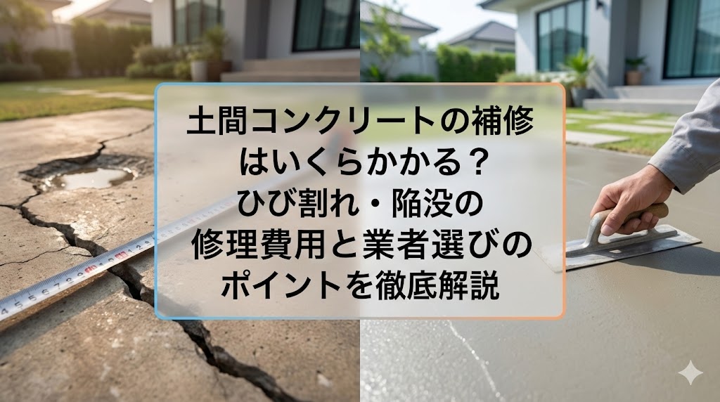 【福岡版】土間コンクリートの補修はいくらかかる？ひび割れ・陥没の修理費用と業者選びのポイントを徹底解説