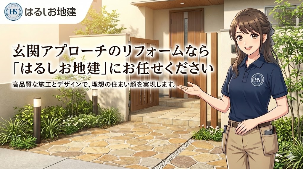 福岡で玄関アプローチのリフォームなら「はるしお地建」にお任せください