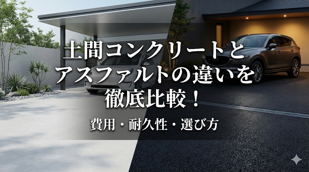 【福岡版】土間コンクリートとアスファルトの違いを徹底比較！費用・耐久性・選び方