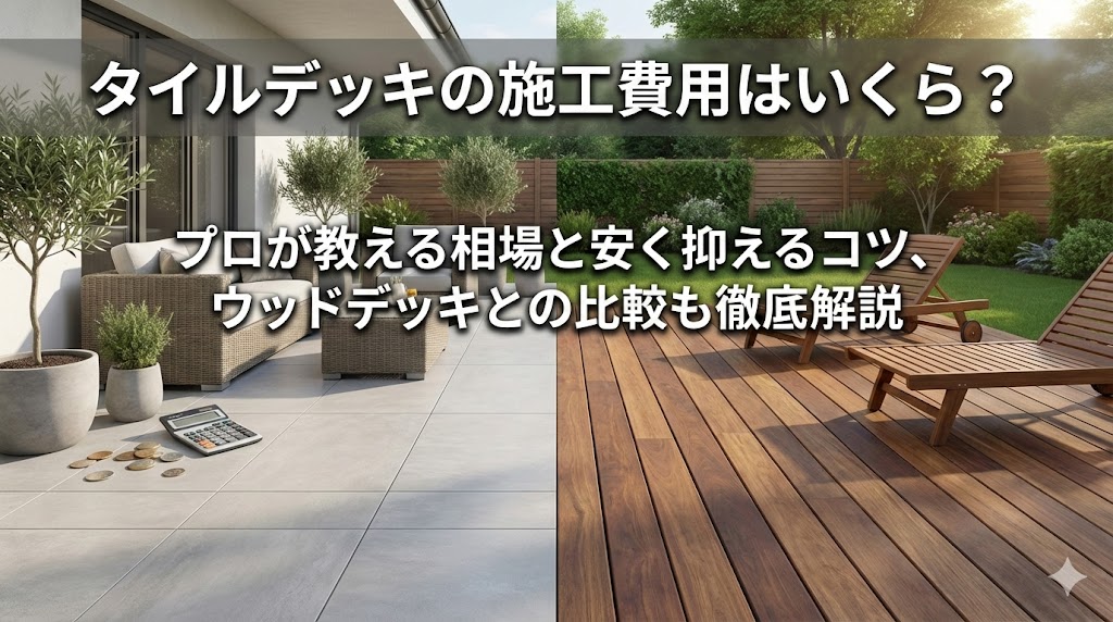 【福岡版】タイルデッキの施工費用はいくら？プロが教える相場と安く抑えるコツ、ウッドデッキとの比較も徹底解説