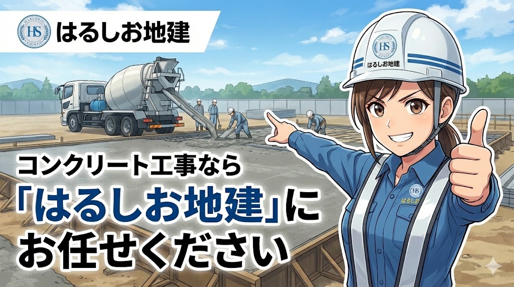 コンクリート工事なら「はるしお地建」にお任せください
