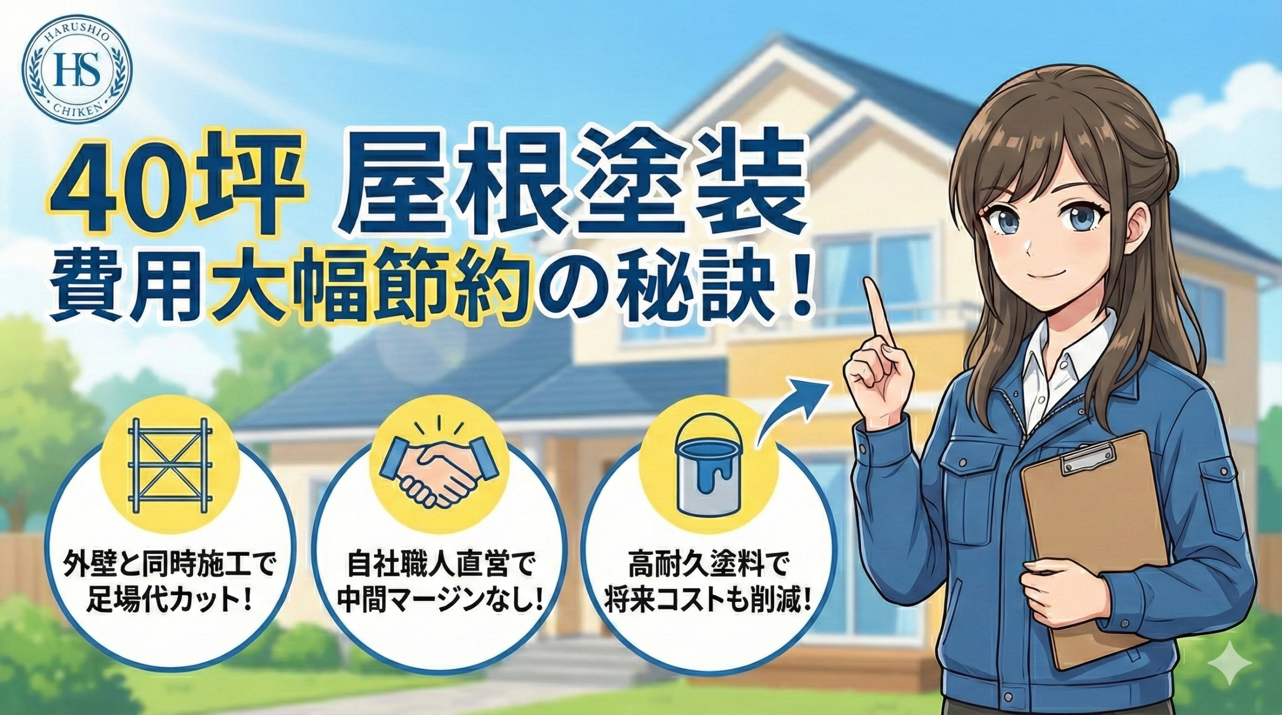 40坪の屋根塗装で費用を大幅に節約するための秘訣