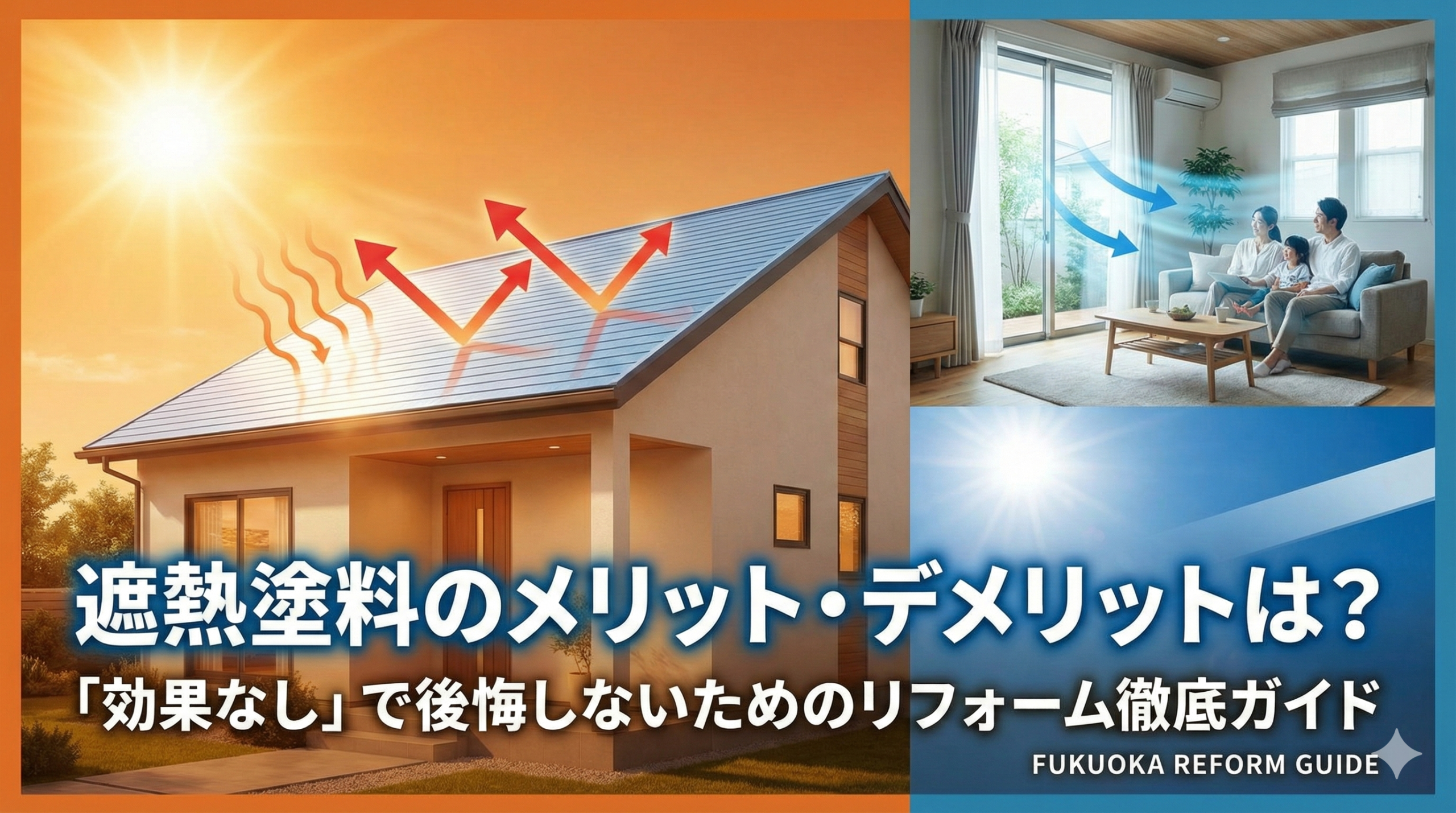 【福岡版】遮熱塗料のメリット・デメリットは？「効果なし」で後悔しないためのリフォーム徹底ガイド