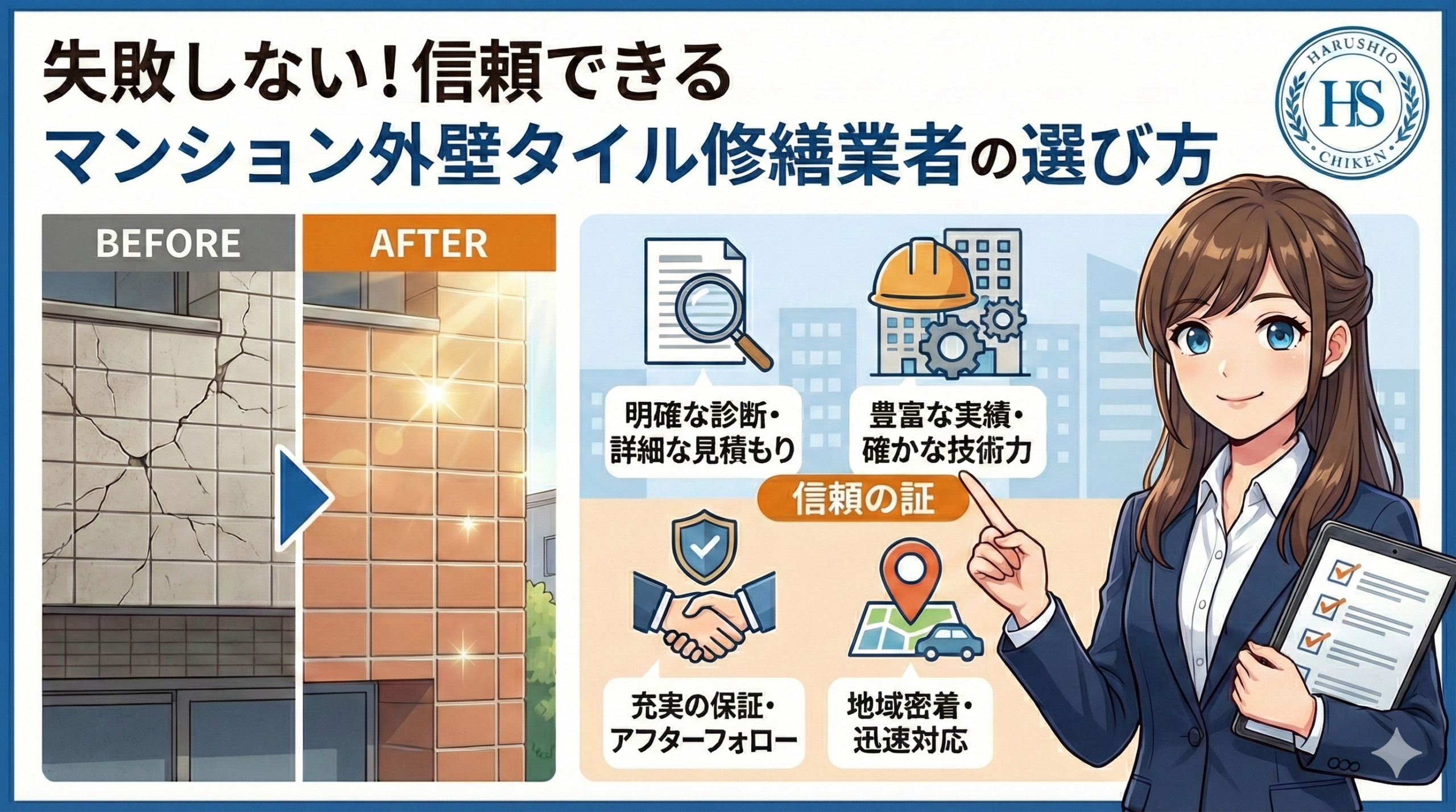 福岡で信頼できるマンション外壁タイル修繕業者の選び方