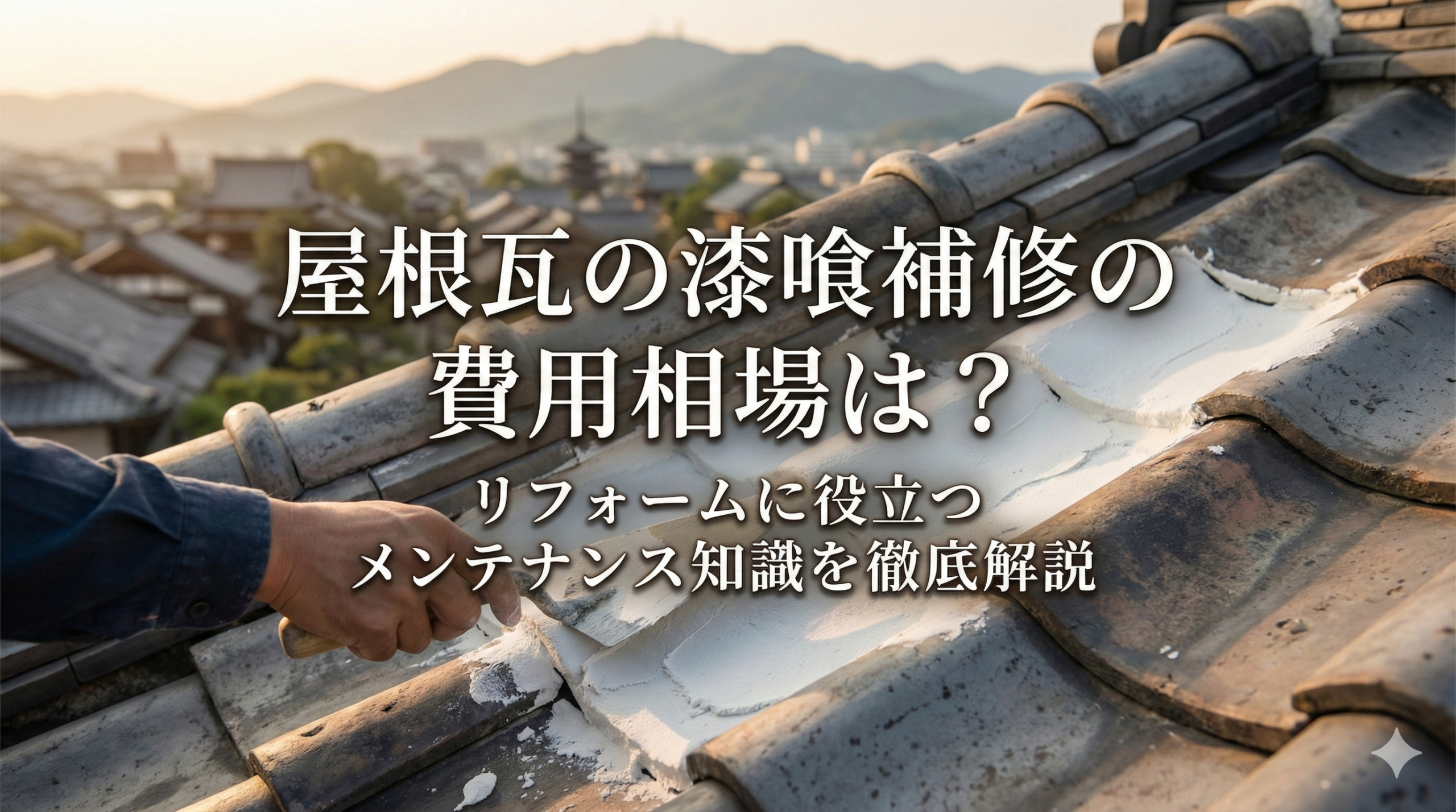【福岡版】屋根瓦の漆喰補修の費用相場は？リフォームに役立つメンテナンス知識を徹底解説