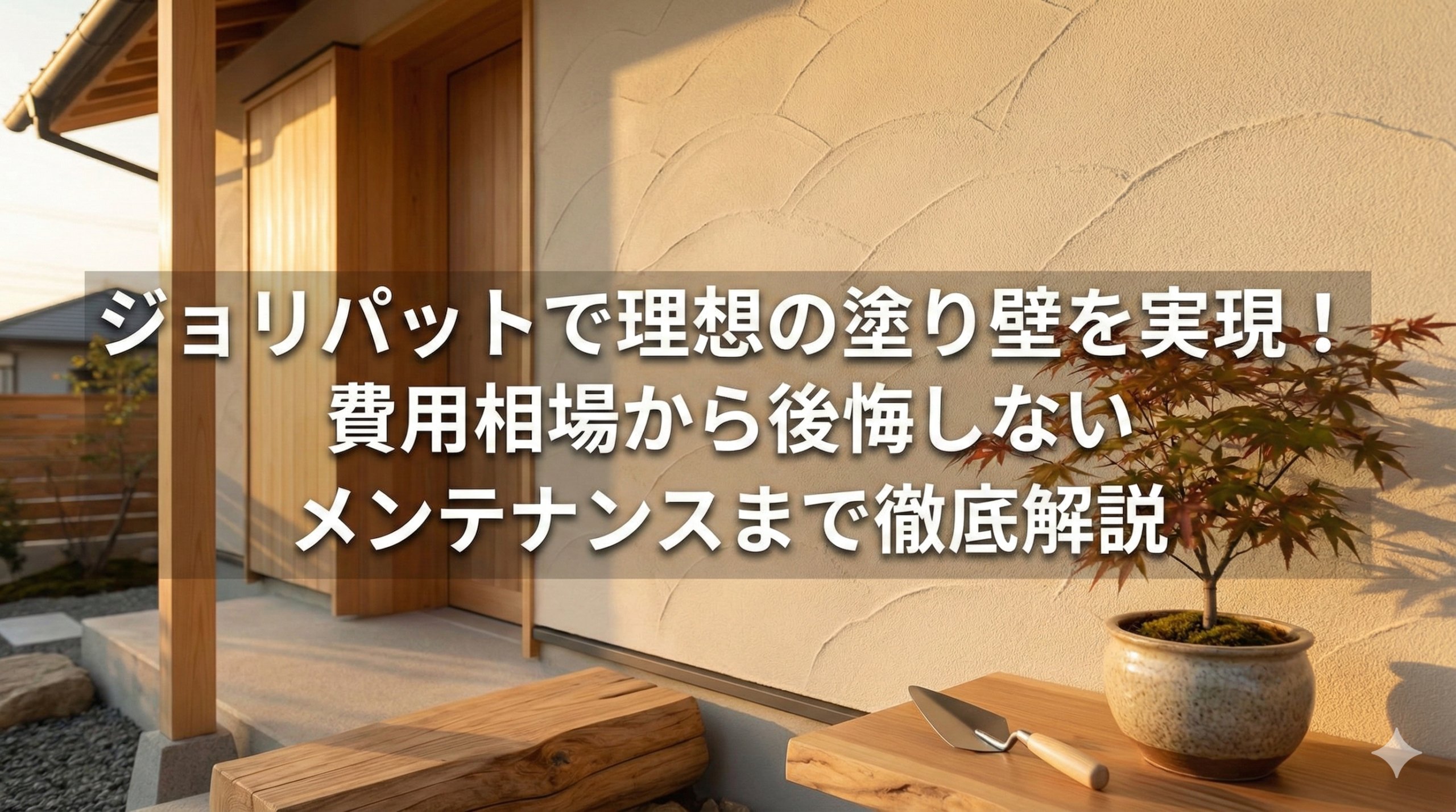 【福岡版】ジョリパットで理想の塗り壁を実現！費用相場から後悔しないメンテナンスまで徹底解説