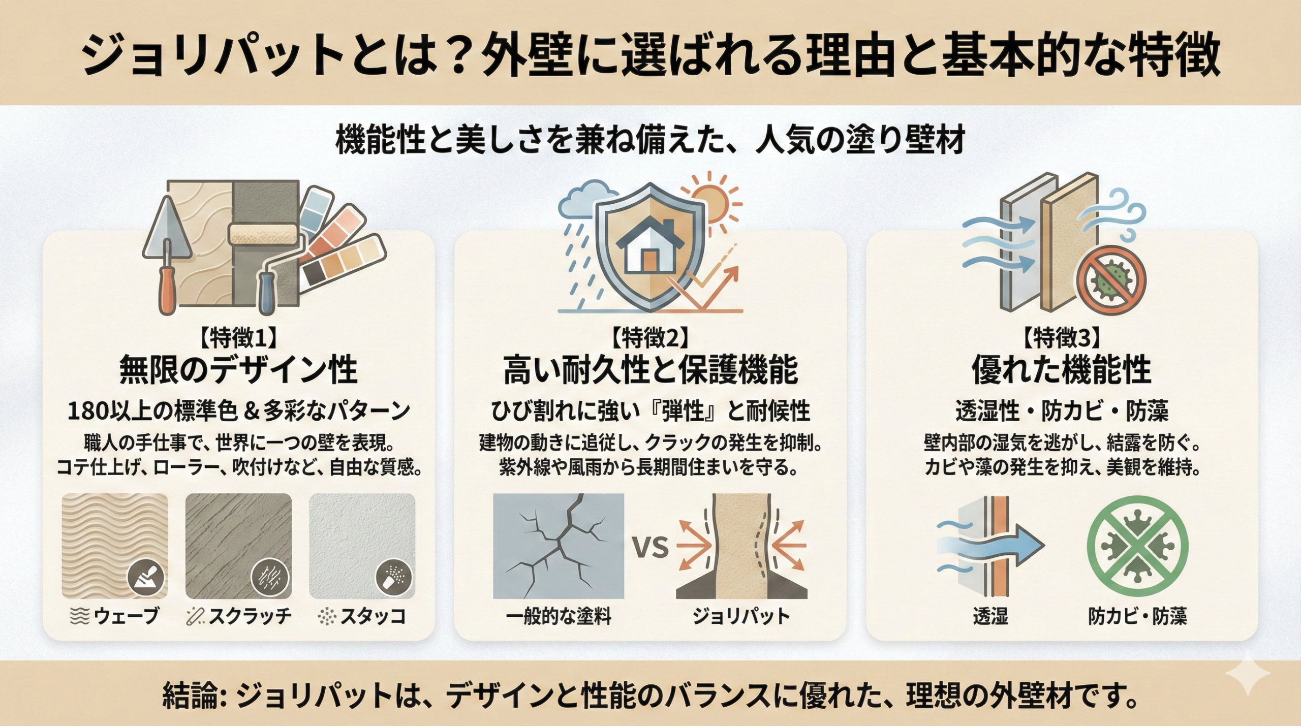 ジョリパットとは?外壁に選ばれる理由と基本的な特徴