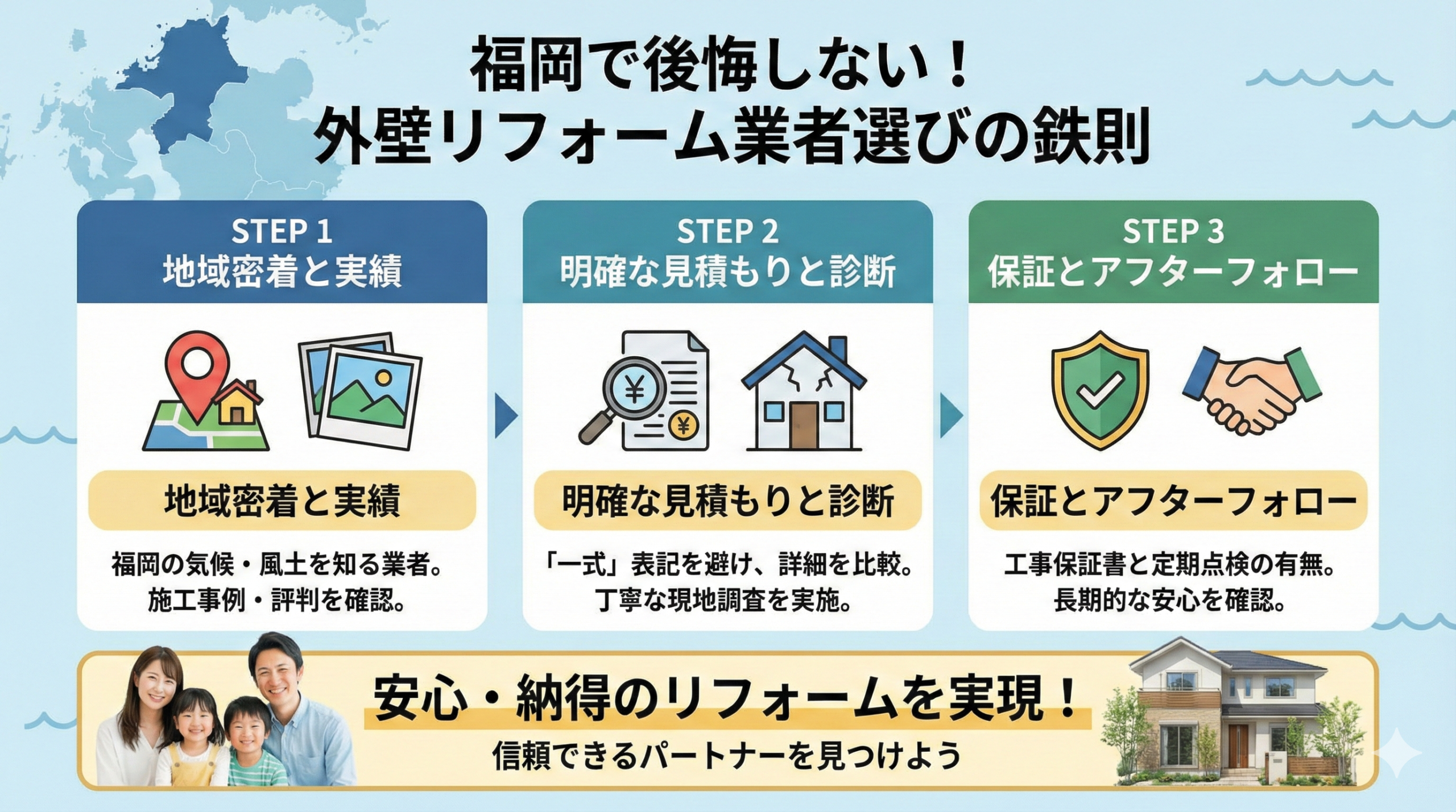 福岡で後悔しないための外壁リフォーム業者選び