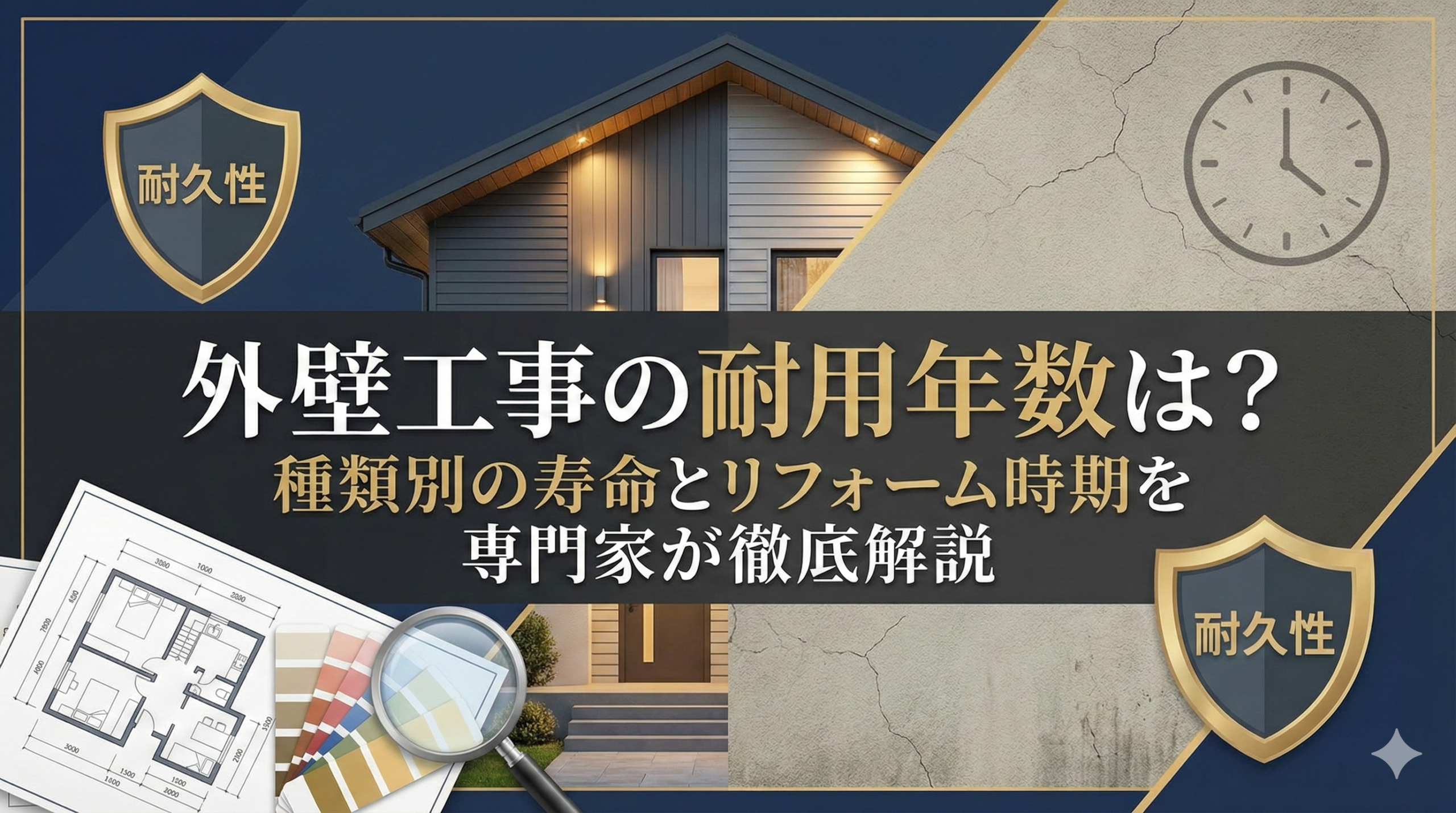 【福岡版】外壁工事の耐用年数は？種類別の寿命とリフォーム時期を専門家が徹底解説
