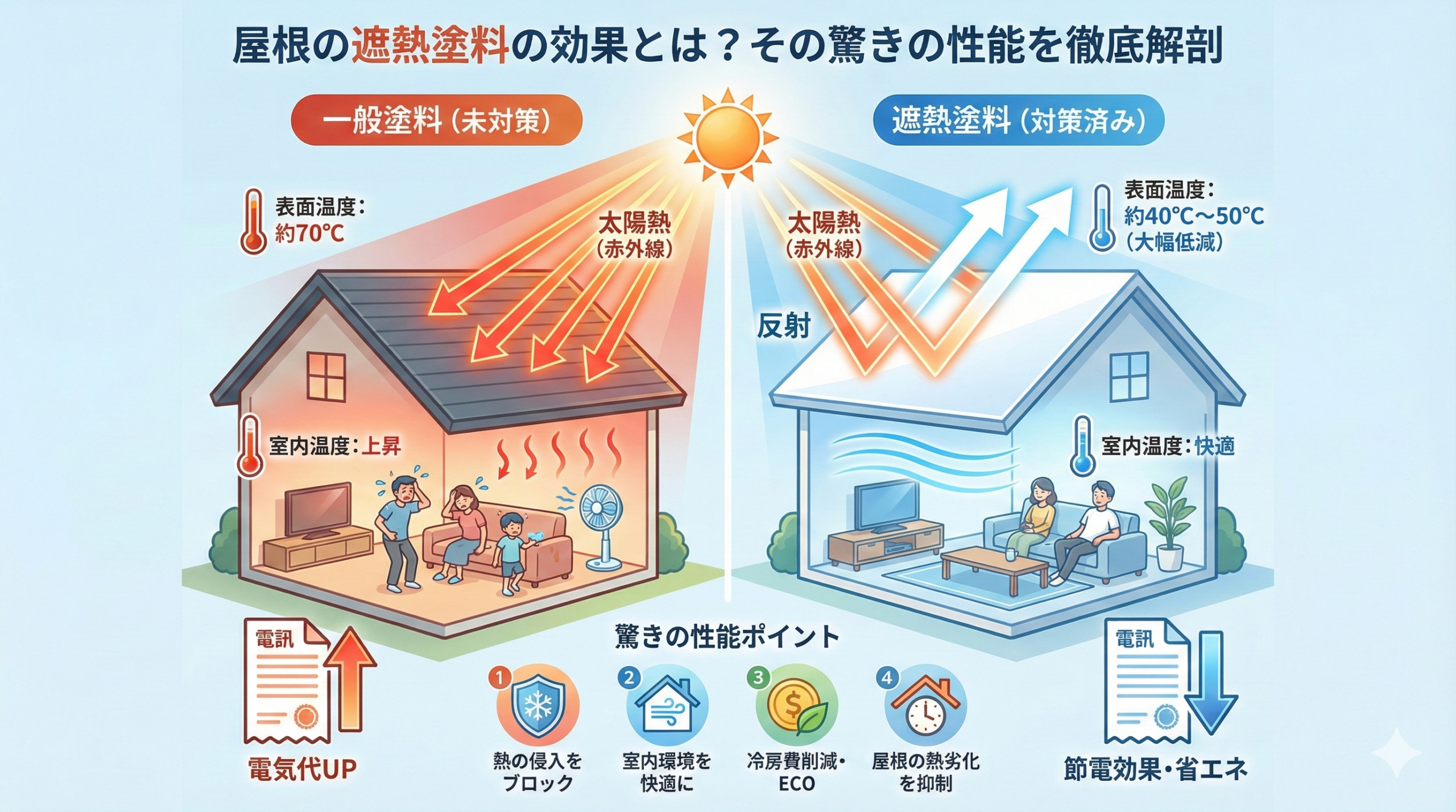 屋根の遮熱塗料の効果とは？その驚きの性能を徹底解剖