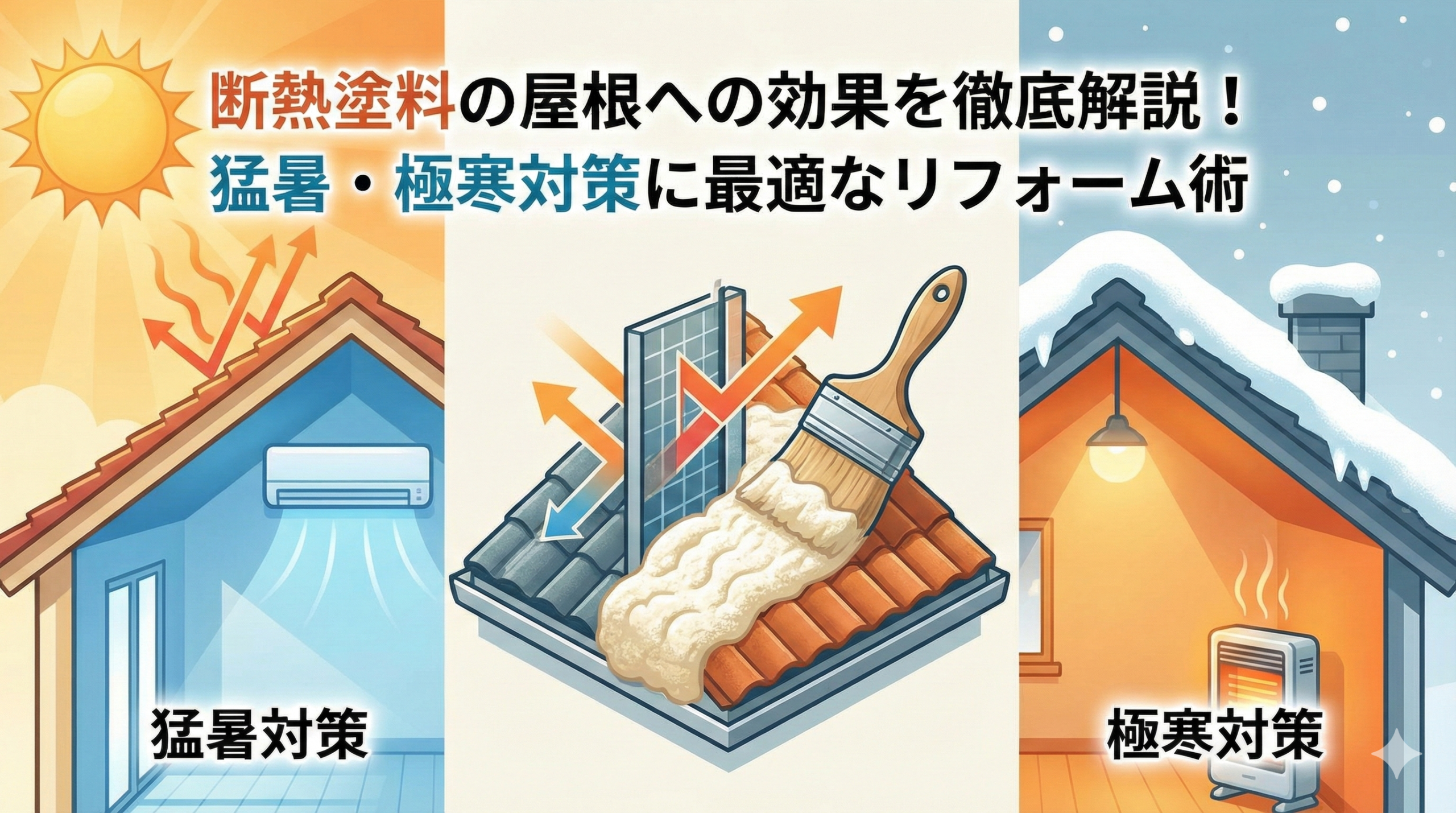 【福岡版】断熱塗料の屋根への効果を徹底解説！猛暑・極寒対策に最適なリフォーム術