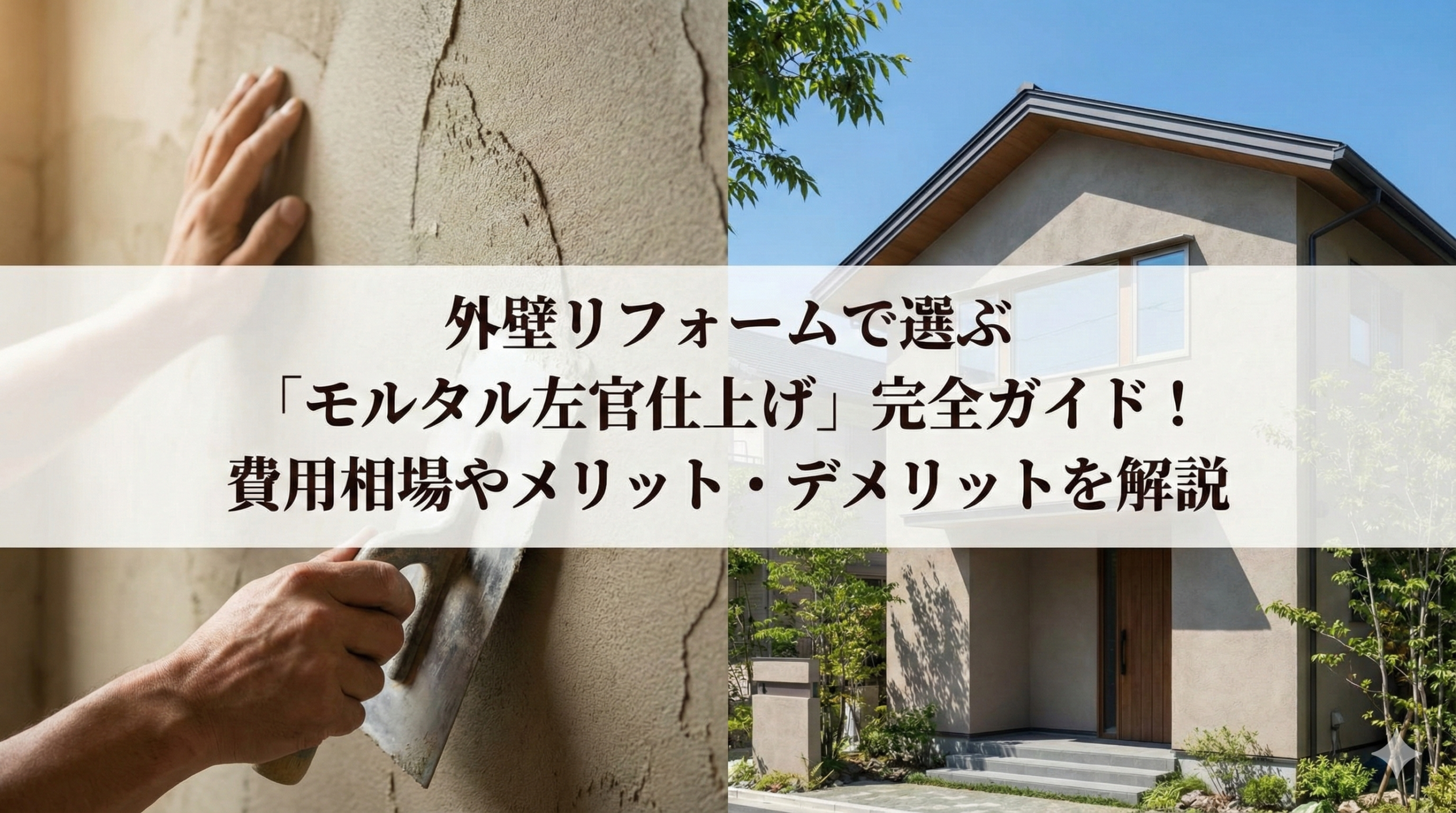 【福岡版】外壁リフォームで選ぶ「モルタル左官仕上げ」完全ガイド！費用相場やメリット・デメリットを解説
