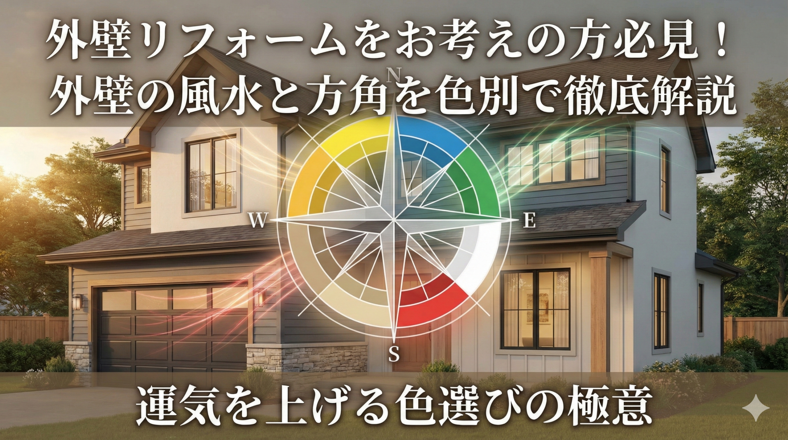 【福岡版】外壁リフォームをお考えの方必見！外壁の風水と方角を色別で徹底解説：運気を上げる色選びの極意