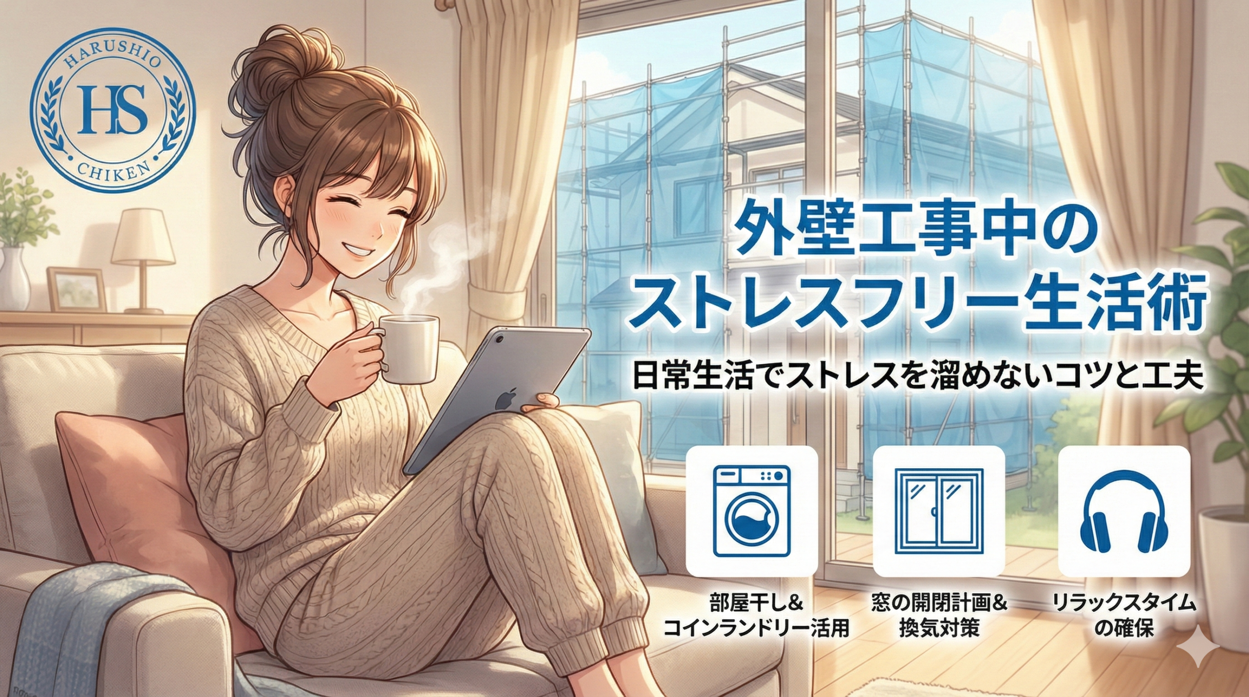 外壁工事の期間中に日常生活でストレスを溜めないコツ