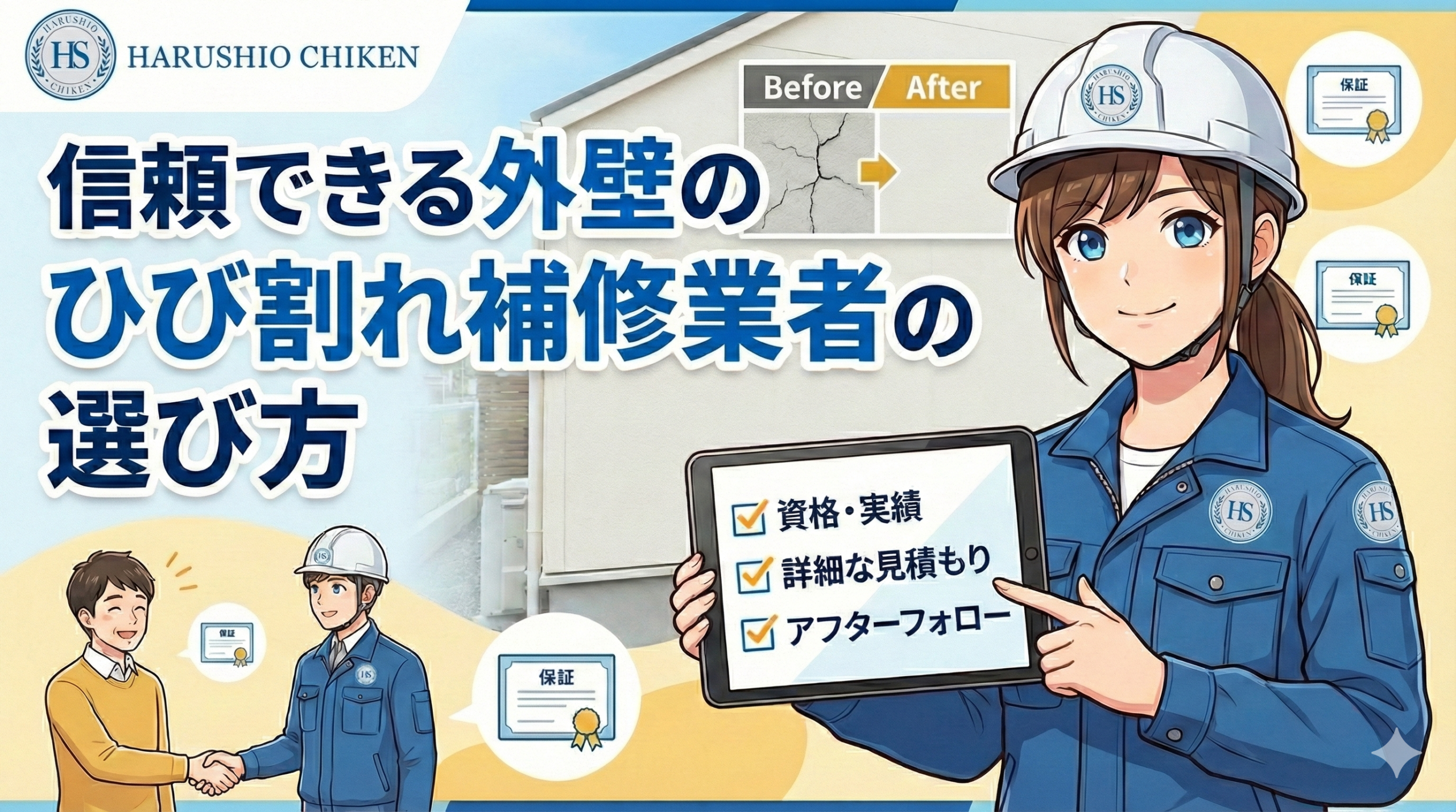 信頼できる外壁のひび割れ補修業者の選び方