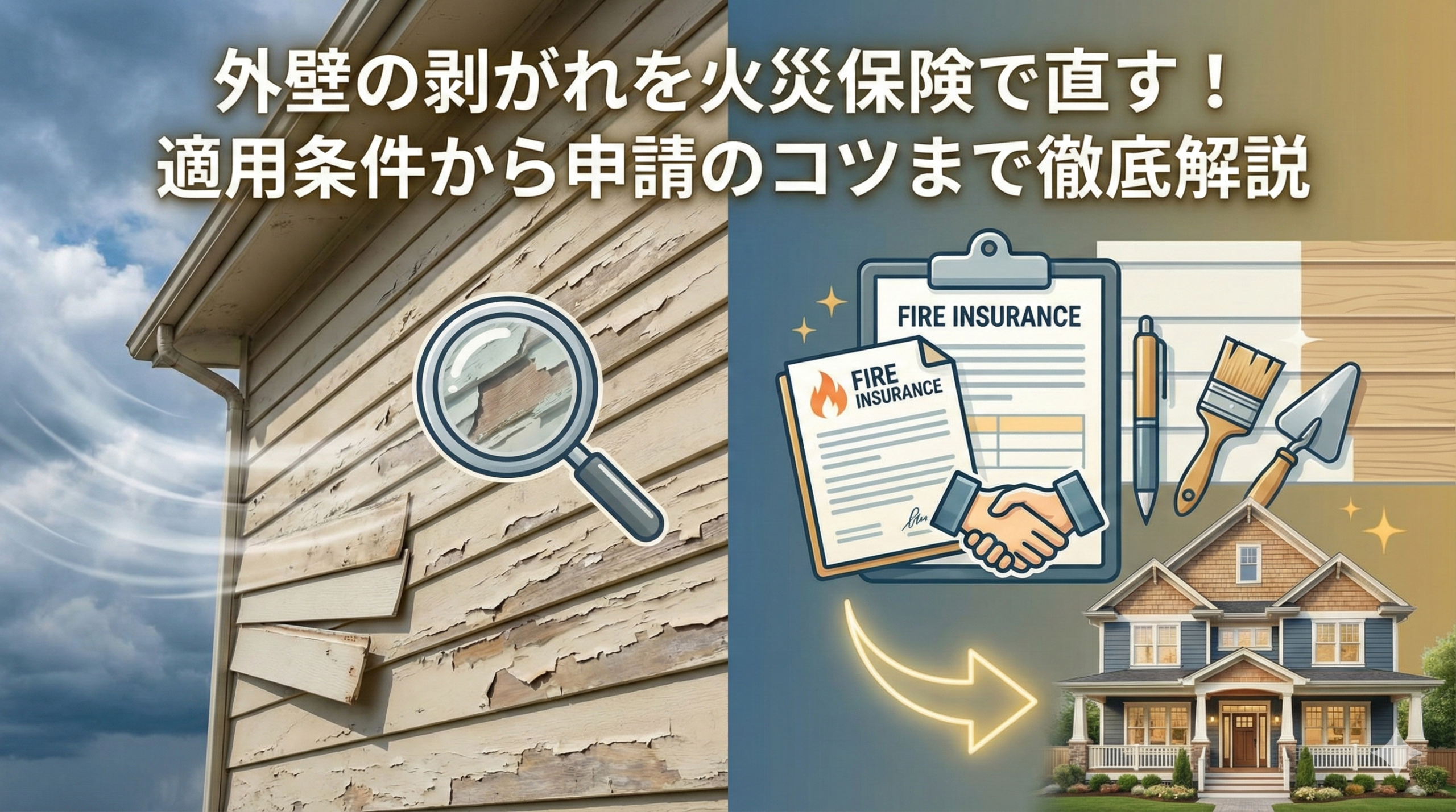 【福岡版】外壁の剥がれを火災保険で直す！適用条件から申請のコツまで徹底解説