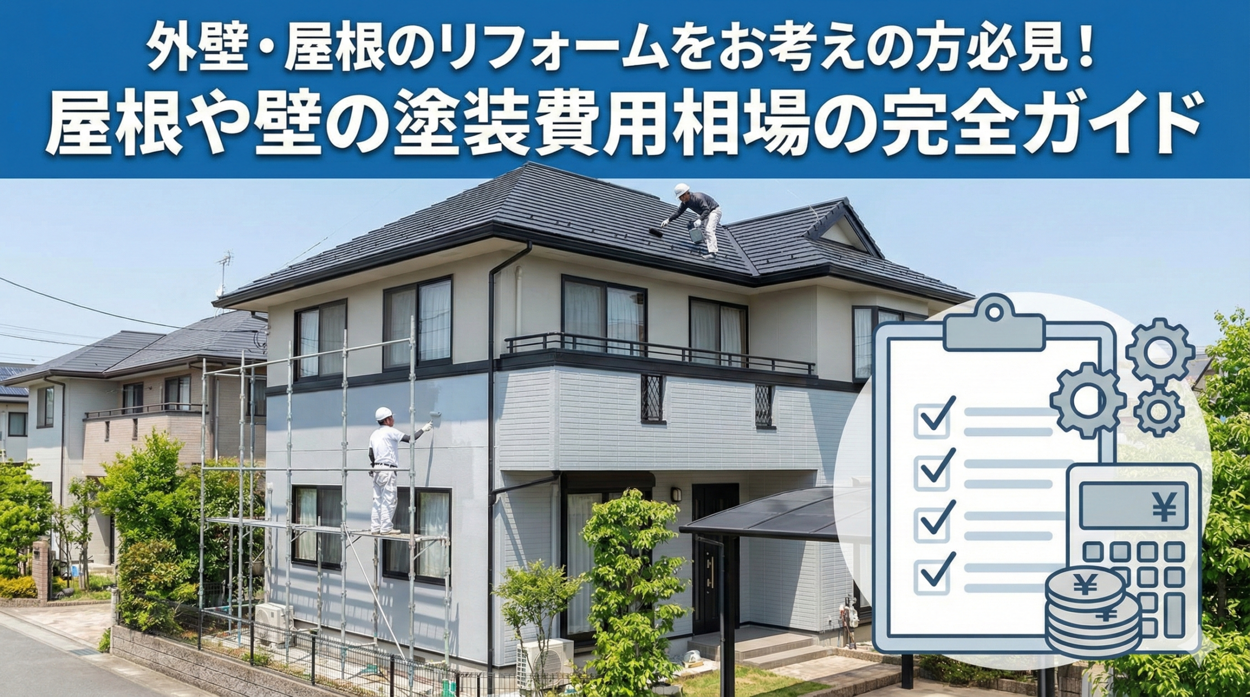 【福岡版】外壁・屋根のリフォームをお考えの方必見！屋根や壁の塗装費用相場の完全ガイド