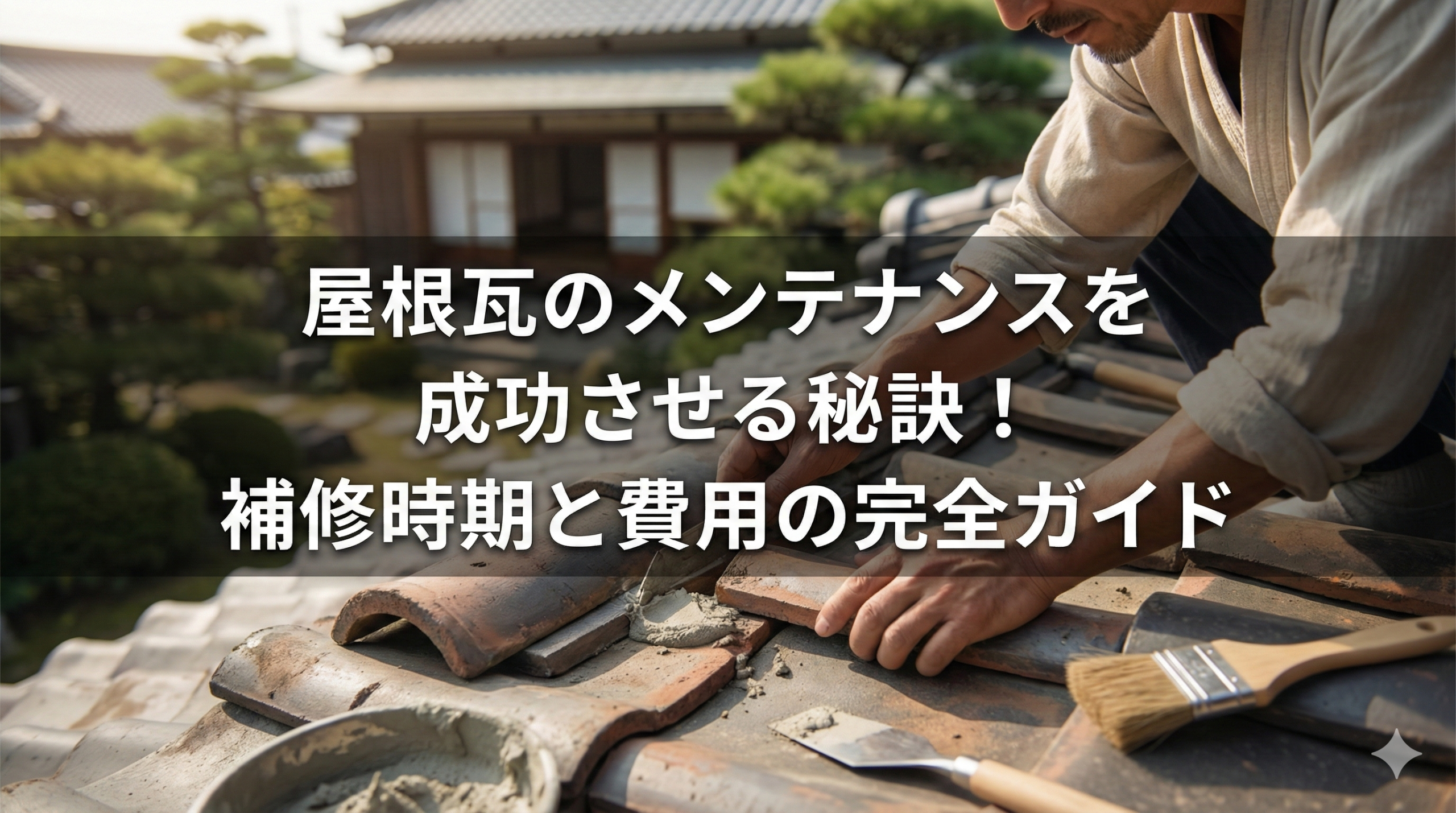 【福岡版】屋根瓦のメンテナンスを成功させる秘訣！補修時期と費用の完全ガイド