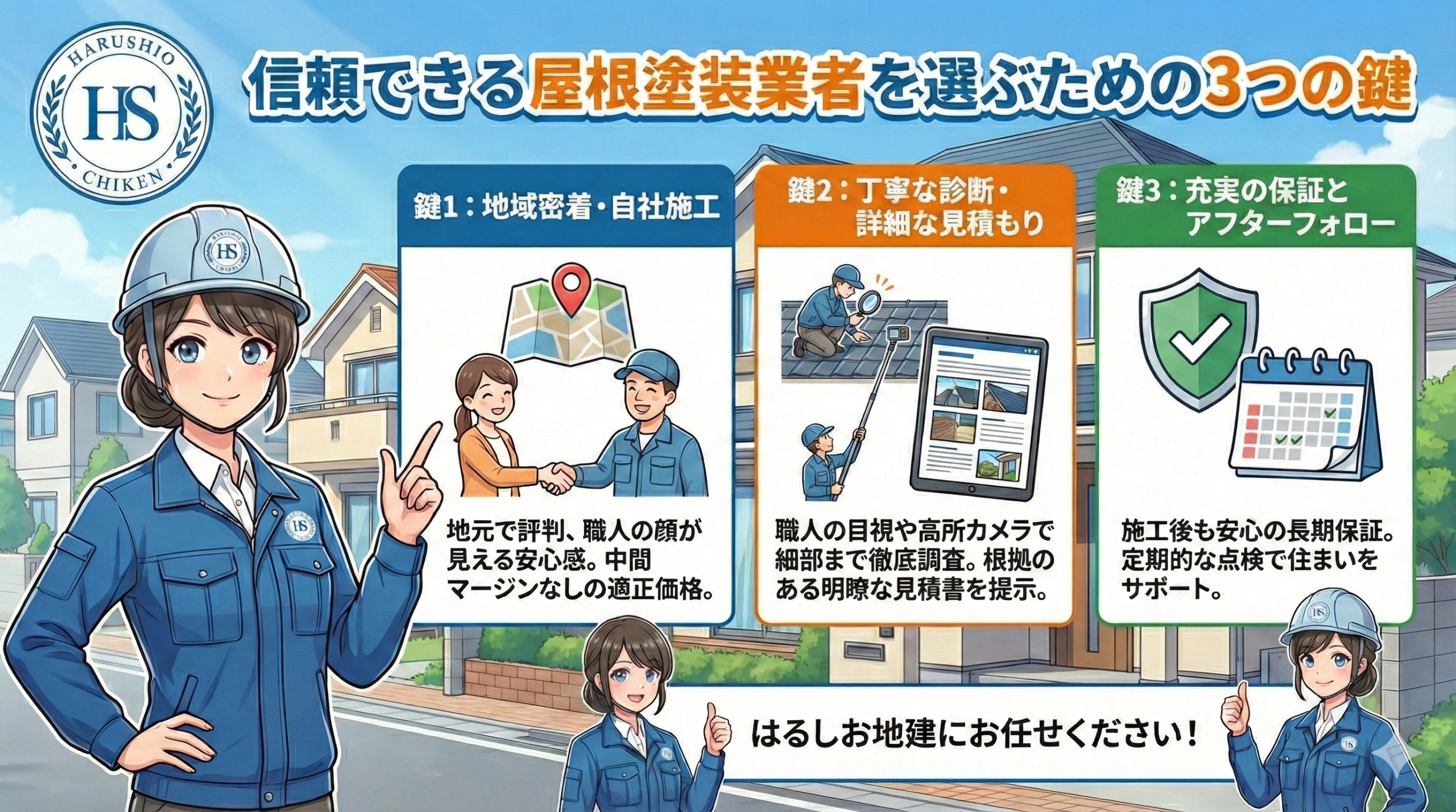 福岡で信頼できる屋根塗装業者を選ぶための3つの鍵