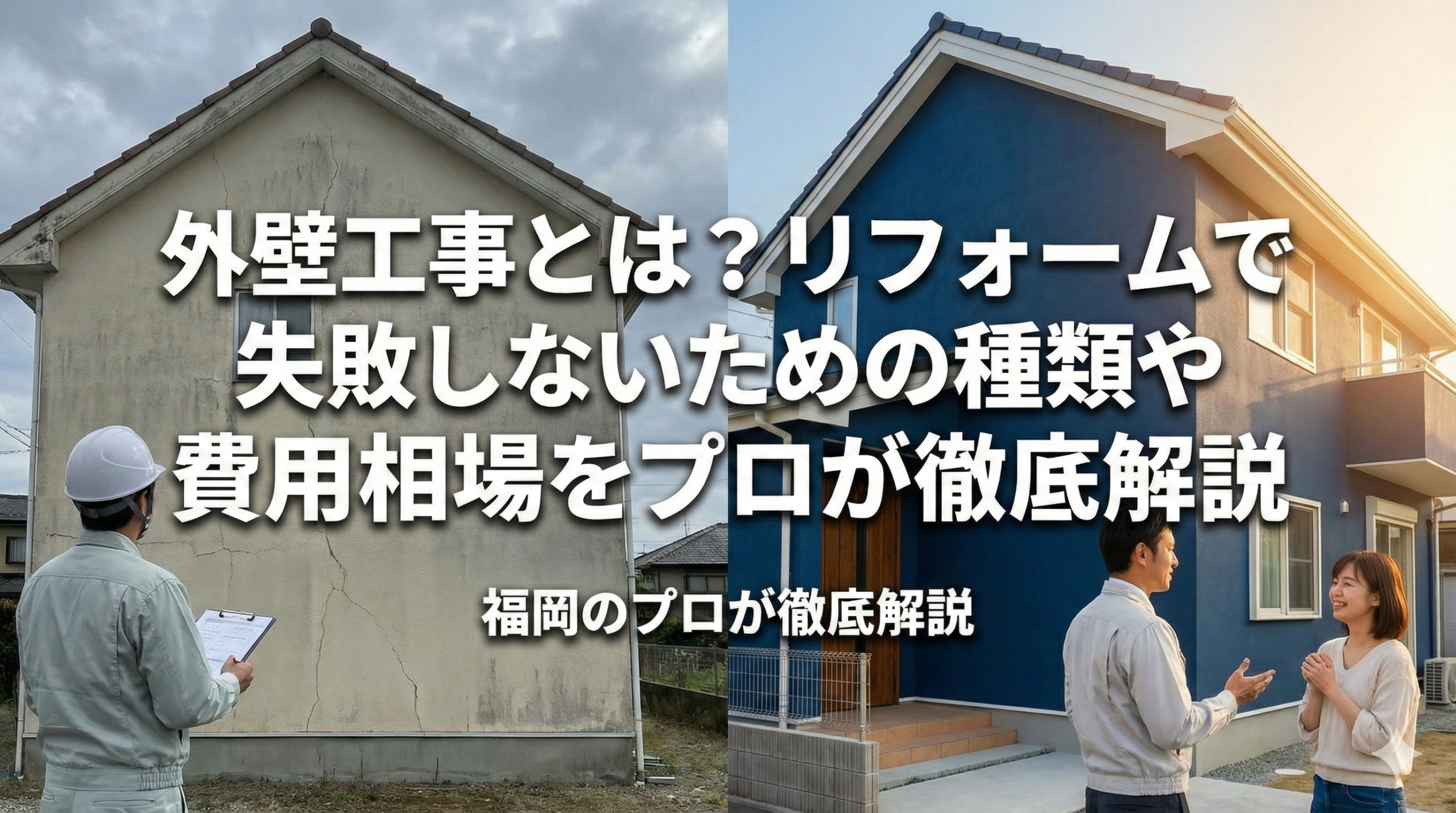 【福岡版】外壁工事とは？リフォームで失敗しないための種類や費用相場をプロが徹底解説
