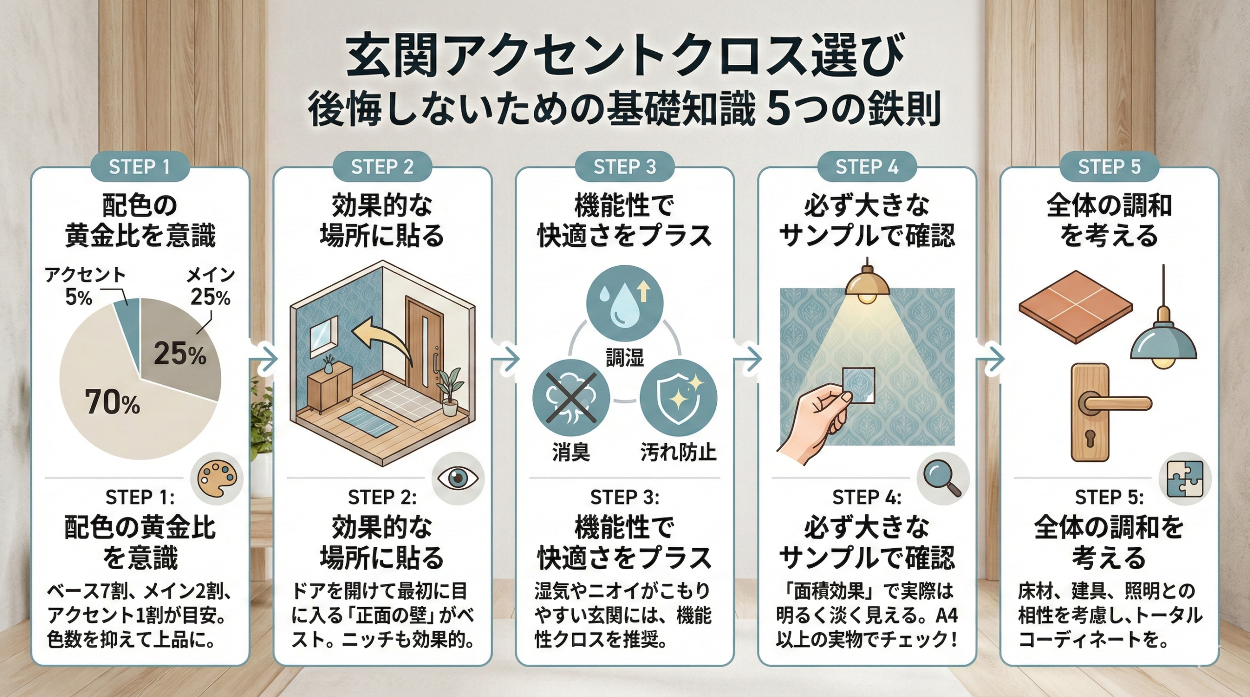 玄関のアクセントクロス選びで後悔しないための基礎知識