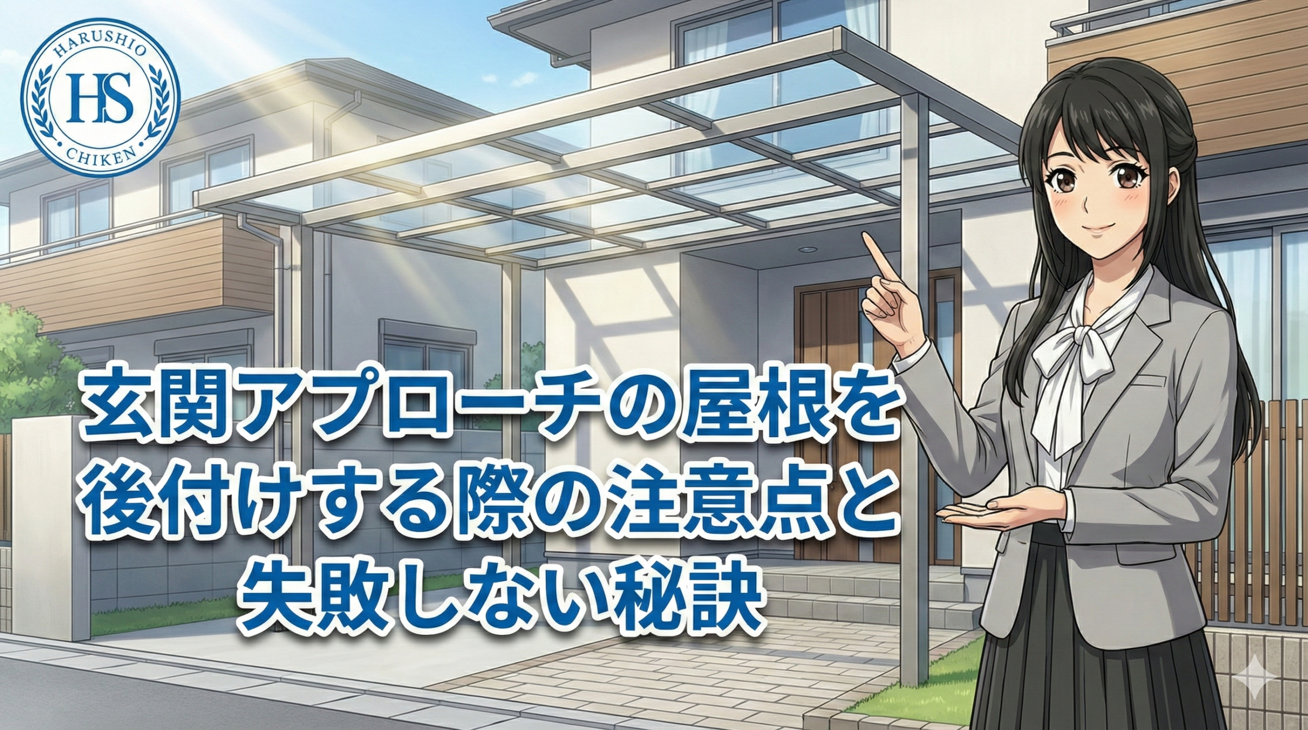玄関アプローチの屋根を後付けする際の注意点と失敗しない秘訣