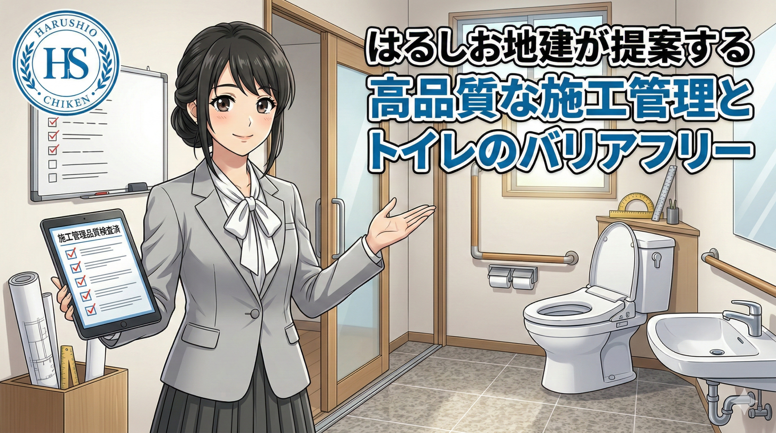はるしお地建が提案する高品質な施工管理とトイレのバリアフリー