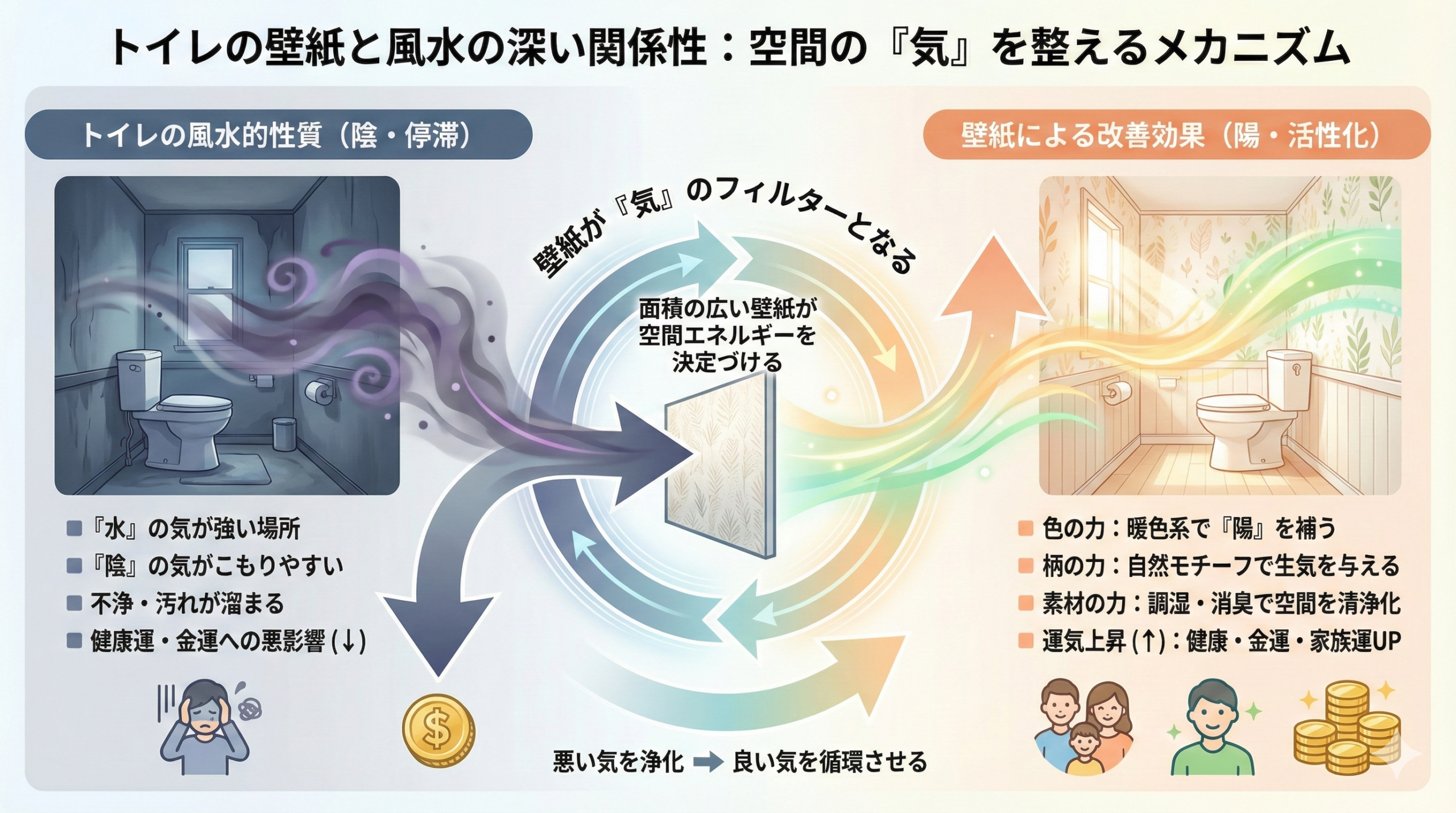 トイレの壁紙と風水の深い関係性について