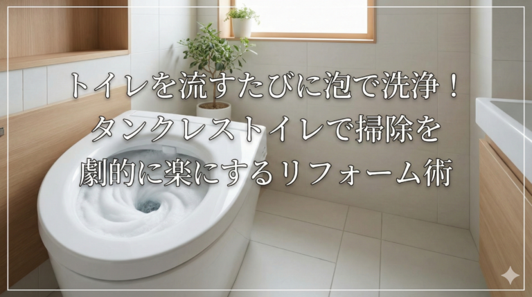 【福岡市】トイレを流すたびに泡で洗浄！タンクレストイレで掃除を劇的に楽にするリフォーム術 | 株式会社はるしお地建